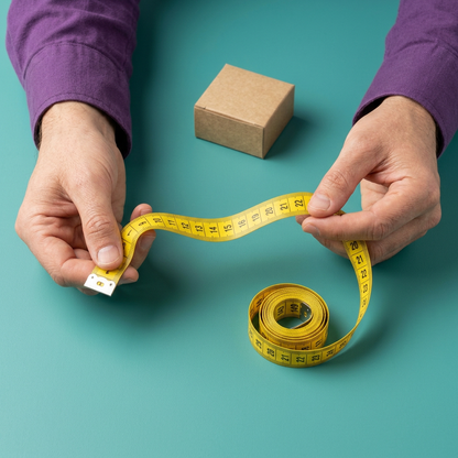 Hands gently unrolling and checking the flexible tape