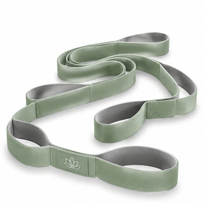 Yoga Stretch Strap | Woven Sage-Green Home Stretching | Gift for Yogis