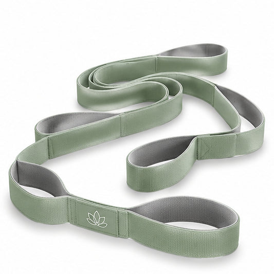 Yoga Stretch Strap | Woven Sage-Green Home Stretching | Gift for Yogis