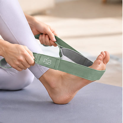 Yoga Stretch Strap | Woven Sage-Green Home Stretching | Gift for Yogis